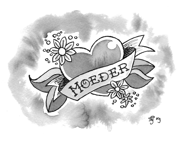 Minotaurus-Vormgeving-Boekillustratie-Moederdag