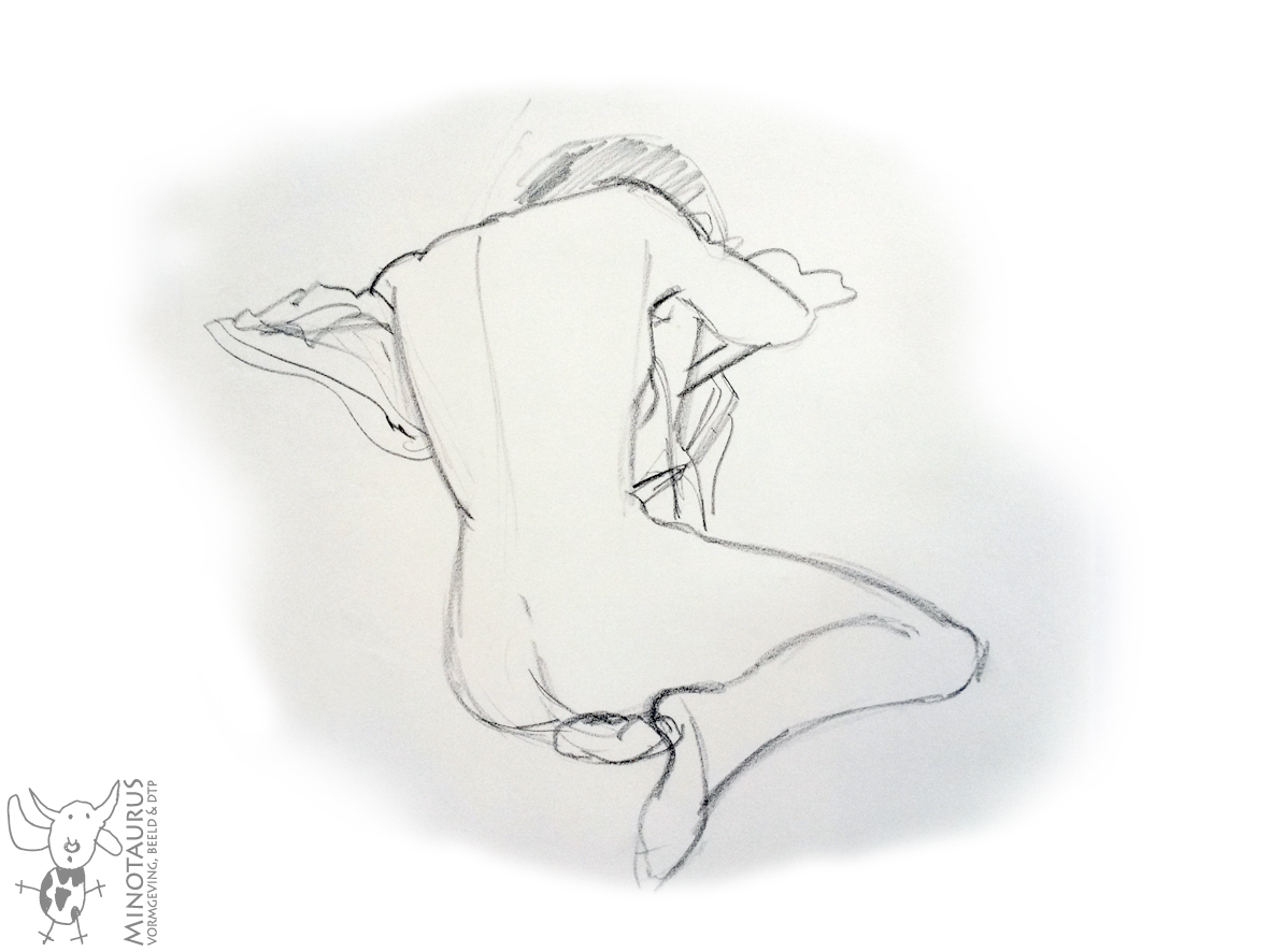 Modeltekening Houtskool