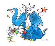 Minotaurus-Vormgeving-Olifant-met-kiespijn