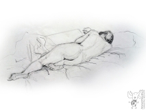 Modeltekening Contékrijt